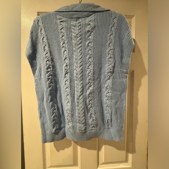 NWT Talbots sweater light blue size medium 55% cotton - Picture 6 of 6